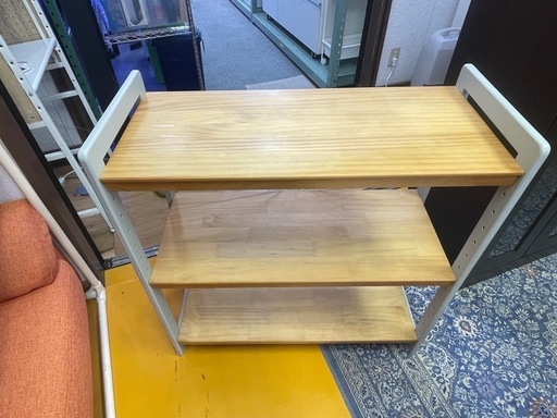 【リサイクルサービス八光】幅80㎝　こどもと暮らしオリジナル Milk お片付けラック