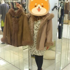 JUSGLITTY フェイクムートン ファーコートの画像