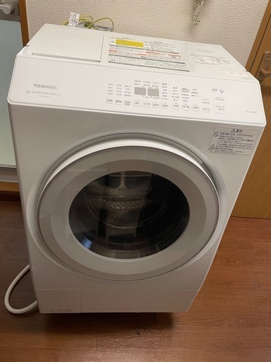 【中古/動作問題無/早い者勝ち】ドラム式洗濯機 TOSHIBA東芝 tw-127xm2  ZABOON 2022年製 洗剤柔軟剤自動投入 左開き 洗濯12.0kg 乾燥7.0kg