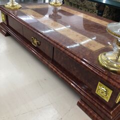 Wa941 ガラスセンターテーブル アンティーク風の画像