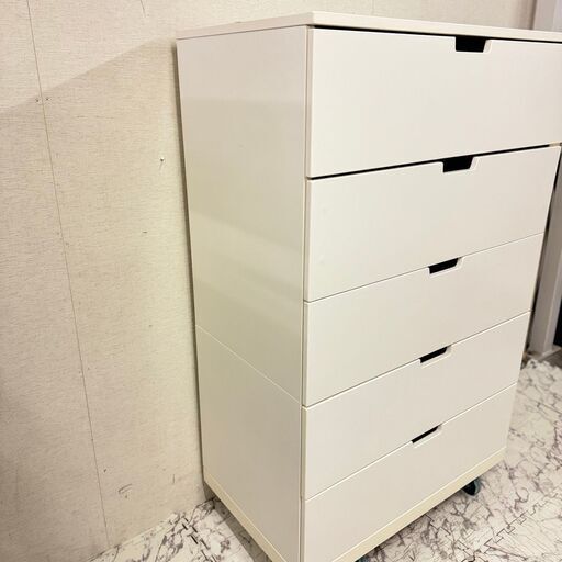  19590  IKEA 5段ソフトクローズ　チェスト　たんす   ◆大阪市内・東大阪市他 6,000円以上ご購入で無料配達いたします