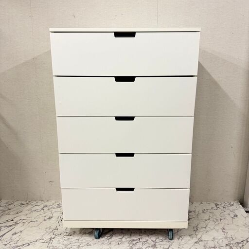  19590  IKEA 5段ソフトクローズ　チェスト　たんす   ◆大阪市内・東大阪市他 6,000円以上ご購入で無料配達いたします