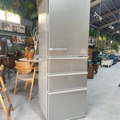 ★AQUA アクア★ 冷蔵庫 AQR-36K 2021年 355リットル W60cm 4ドア グリップハンドル シルバーグレー