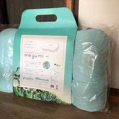 新品まくらmegumi 恵み枕 35x55㎝　超柔軟繊維♪ 洗濯可能☆色白水色の画像
