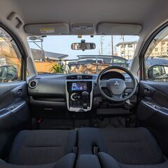 ★本車検2年付！乗って帰れます！H26年！EKカスタム「M」禁煙車！社外メモリーナビ！ワンセグTV！純正アルミホイール！アイドリング！の画像