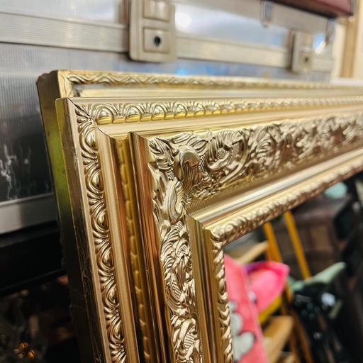 売約済み【武蔵小山店】  ミラー　ウォールミラー　姿見　デコレーション　大判　大型　検　ビンテージ　ヴィンテージ　鏡　ダンス　ファッシ