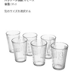 IKEA　ヴァルダーゲン　グラス　コップ　△の画像