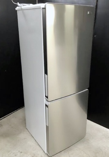 (送料無料) 2021年購入 極美品 173L 冷蔵庫 オシャレ感溢れるステンレス製ドア ⑨