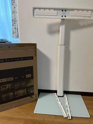 ASTEX チューナーレステレビ　4K  43V型　➕　テレビスタンド