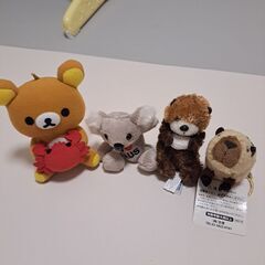 ぬいぐるみセット　リラックマ、コアラ、ラッコ、カピパラ