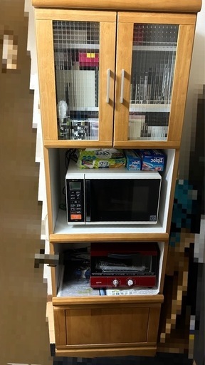食器棚 オーク 引き出し
