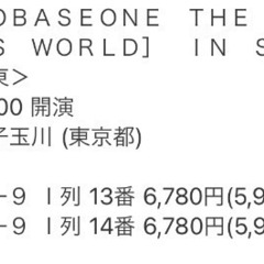ZEROBASEONE ゼベワン ライブ ライビュ ZB1 ソウルコン ワルツ ライブビューイング　チケット　連番2枚　9/21（土）の画像