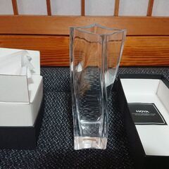 箱入り　未使用　花瓶　ガラス　HOYA　CRYSTAL　CORPORATION　JAPAN　CFS8240の画像