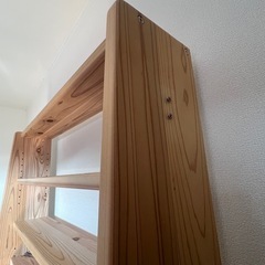 【廃盤】本棚　棚　シェルフ　国産材　国産杉　ディノス　定価4万の画像