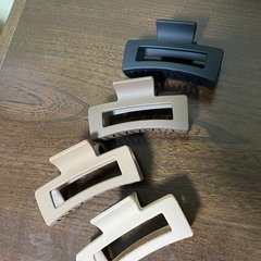 (新品)クラシックミルクコーヒーカラーフロストクリップヘッドドレス4個 -の画像