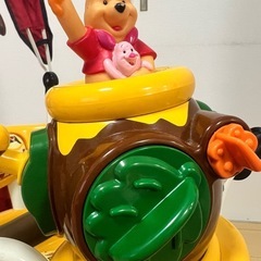くまのプーさん　三輪車　ポップアップカードの画像