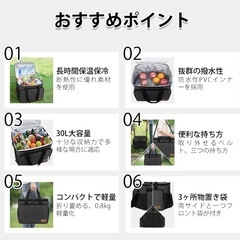 ソフトクーラーボックス   保冷バッグ 大容量 30Lの画像
