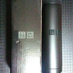 ユニクロ ステンレスボトル 黒 新品未使用の画像