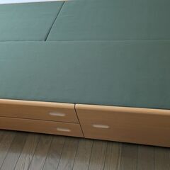 東京発　手渡し希望　中古　シングルベッド　マット付　収納あり