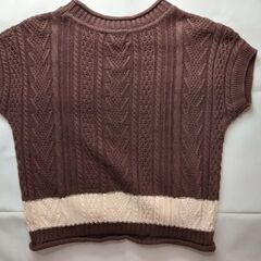 tour de ville 茶色サマーニット 二分袖 Mサイズの画像
