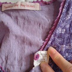 Tendance par Ray BEAMS 紫カットソー 長袖 皴加工 Mサイズくらいの画像