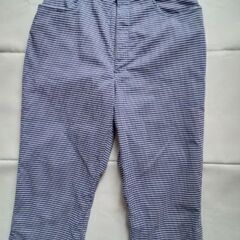 カプリパンツ 紺×白ギンガムチェック 7号くらいの画像