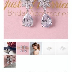 just married
ブライダル　ピアス　の画像