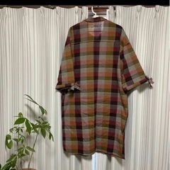 新品チェックチュニックワンピースの画像