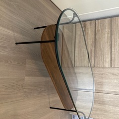 フランフラン　ガラステーブルの画像