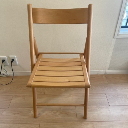 無印良品　木製　折りたたみ椅子　チェア　ダイニング　ブナ材
