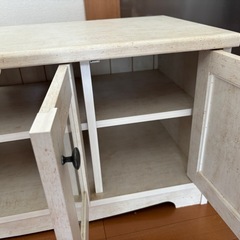 レトロテレビ台　ホワイト　おしゃれ　の画像