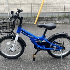 自転車　16インチ　キッズ　ジュニア　青