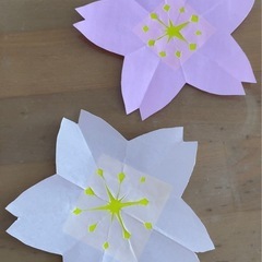 ハンドメイド おりがみ 桜 2種類 ＆ アジサイ 2種類 セットの画像