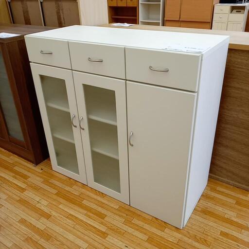 ★ジモティ割あり★ レンジ台　食器棚　ホワイト　クリーニング済　YJ3838