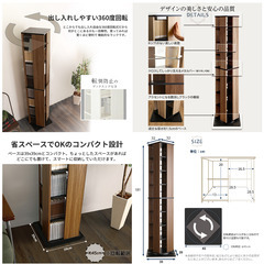 回転式本棚の画像