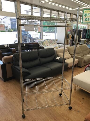 ★ジモティ割あり★  シルバーラック シルバー H179×W91×D49  KJ6162