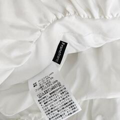 Francfranc ふわろ冷感肌掛け布団 フリル 白の画像