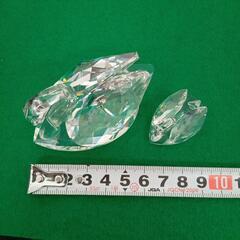 ★お値下げ【スワロフスキー】スワン置物 2点セット クリスタル 店頭販売のみの画像