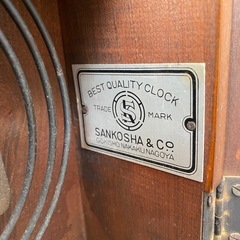 三工舎　ボンボン時計　振り子時計　昭和　アンティーク　レトロの画像