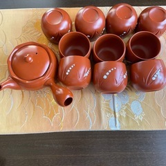 萬古焼茶器セット　急須1、湯呑み10個