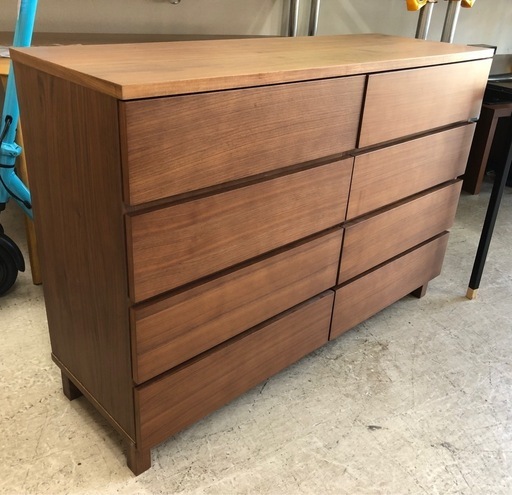 6054 無印良品 4段チェスト 木製 幅1200mm