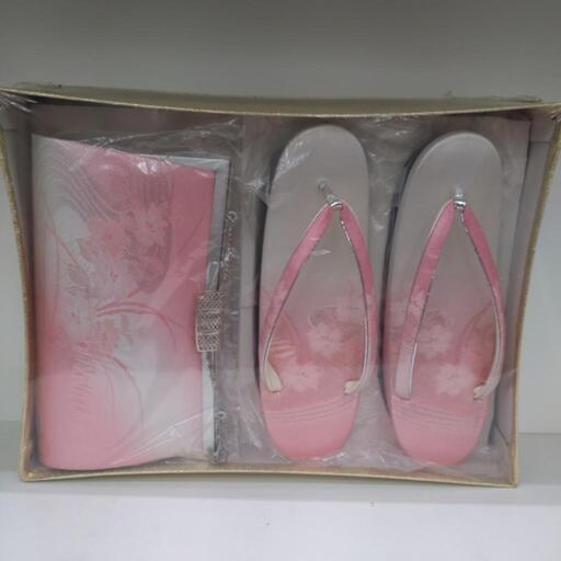 ★ジモティー割引有★ 草履＆バッグセット 23.5cm 中古品