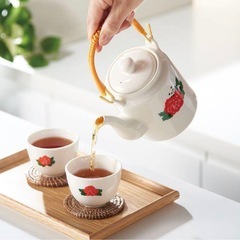 値下不可 新品 KALDI 飲茶ポット＆カップセット パンダ カルディの画像