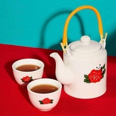 値下不可 新品 KALDI 飲茶ポット＆カップセット パンダ カルディ