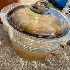 ガラス製　蒸し器　フランス製