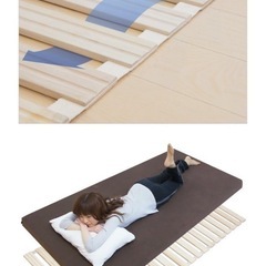 【天然桐無垢材使用】 すのこマット すのこベッドの画像