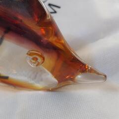 レトロ　マルティグラス　ガラス工芸　魚の置物　の画像