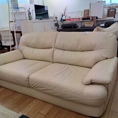 ★ジモティ割あり★  ソファ ホワイト H73×D80×W168 クリーニング済み TK3063