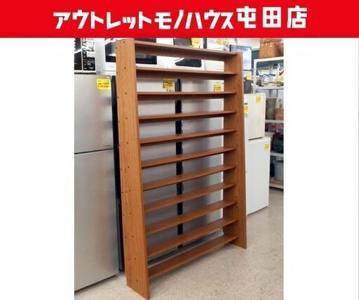 本棚 DVDラック コミック棚 CDラック 高さ165.5 幅108.5 収納 薄型 オープンシェルフ 札幌市北区屯田