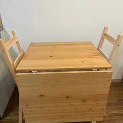 IKEA/ダイニングセット/テーブル(PINNTORP)・チェア...